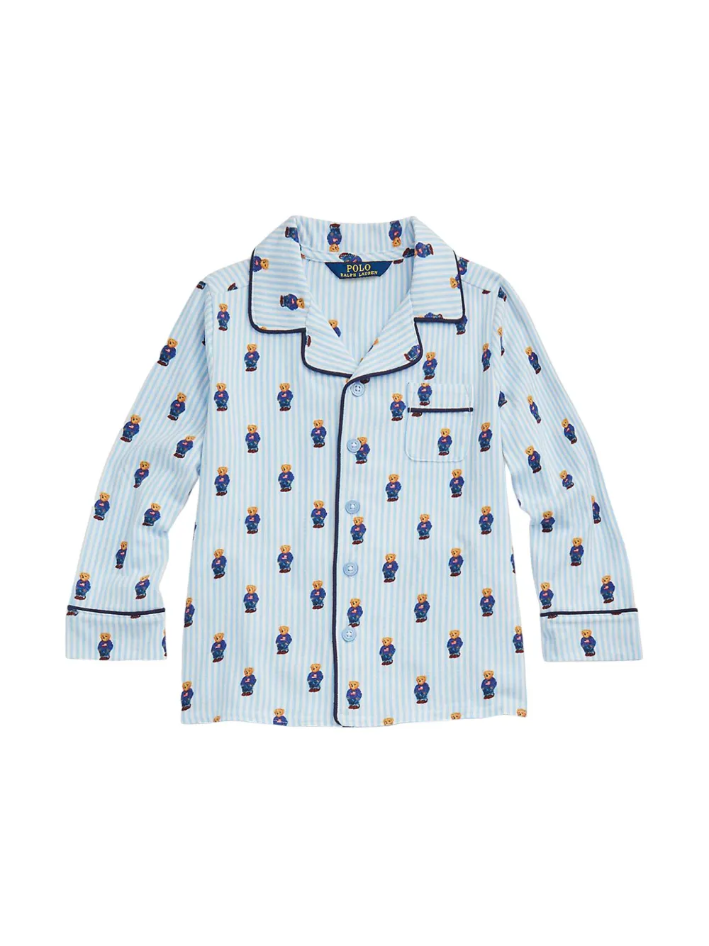 POLO RALPH LAUREN KIDS Pyjama met beerprint Blauw