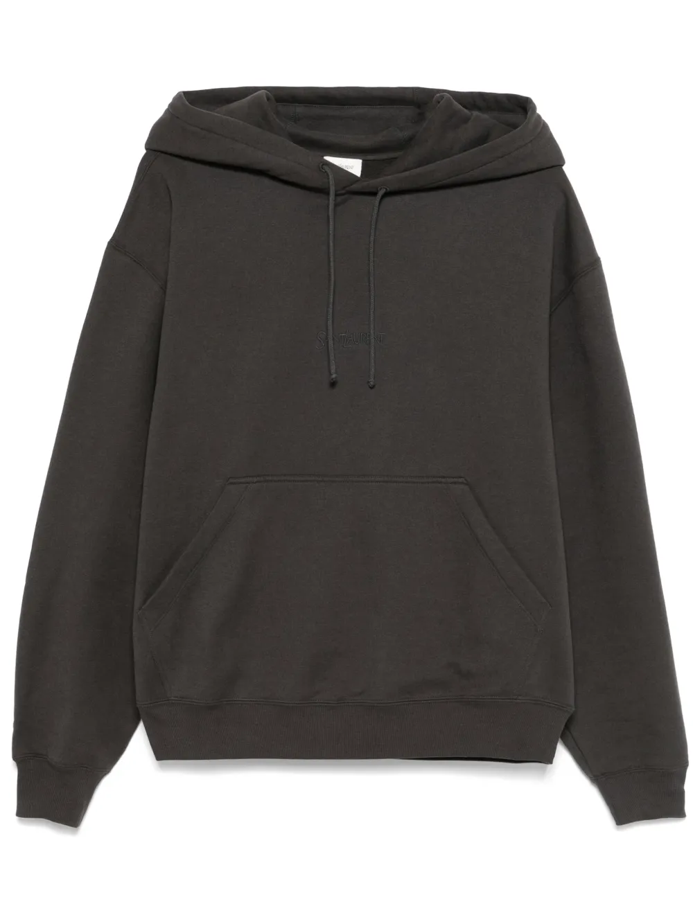 Saint Laurent Moletom de capuz com logo bordado | Cinza | Image 1