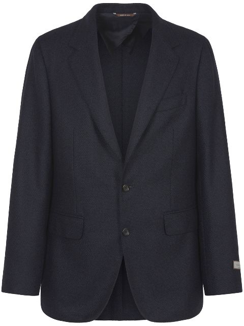 Canali twill-weave blazer