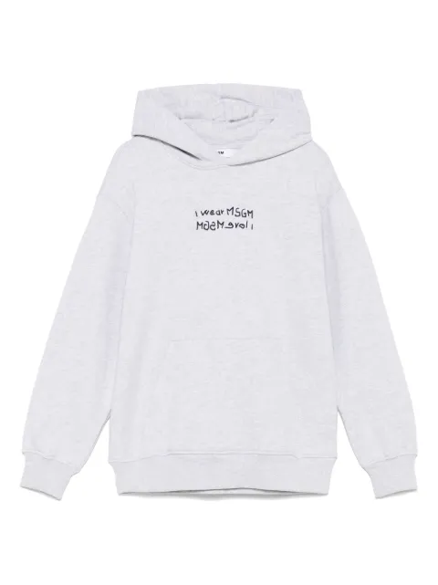 MSGM Kids logo-print hoodie  