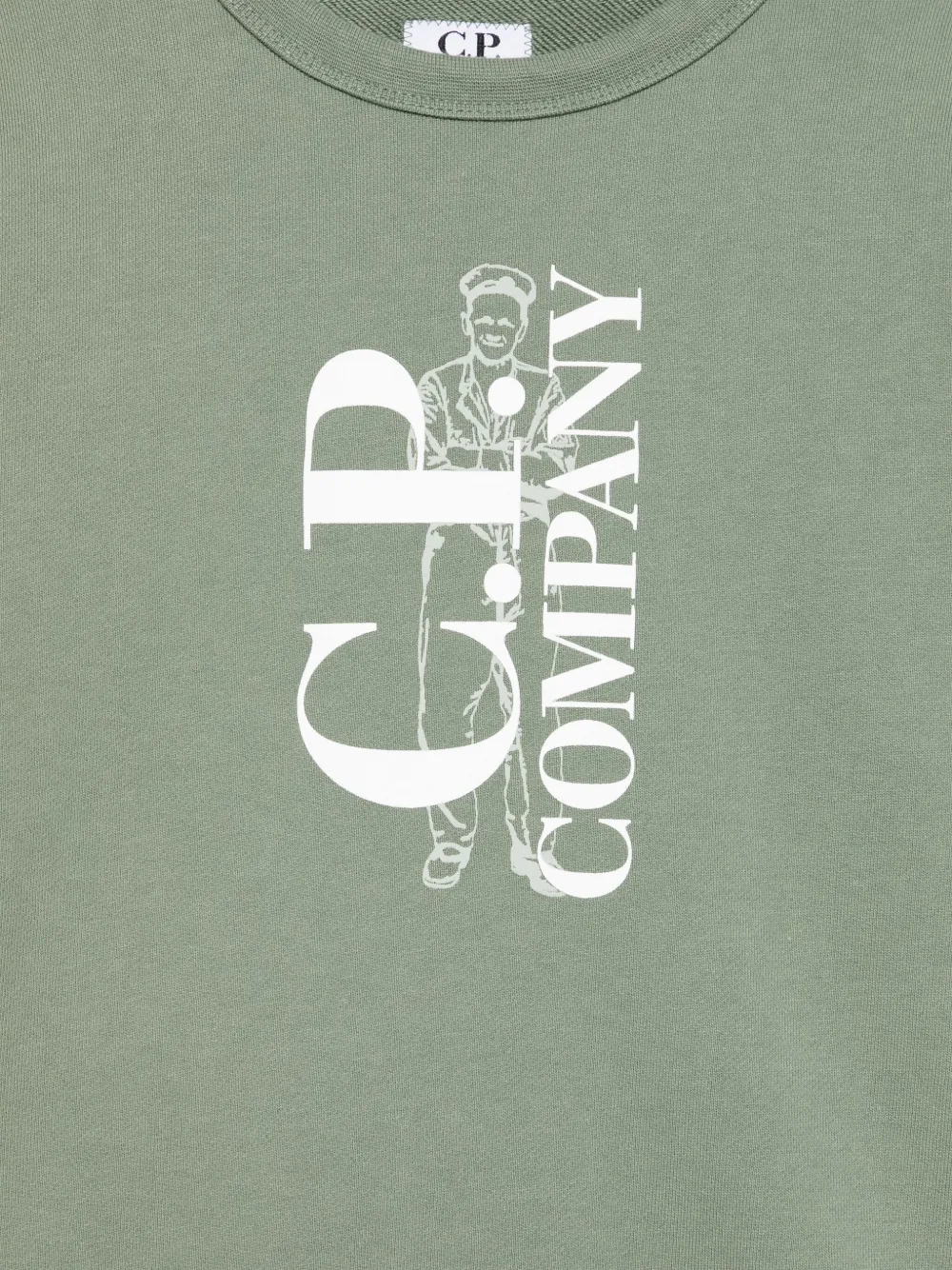 C.P. Company Kids Sweater met logoprint Groen