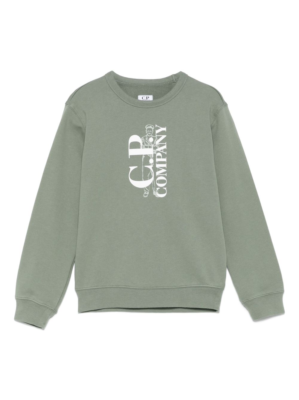 C.P. Company Kids logo-print sweatshirt - Green