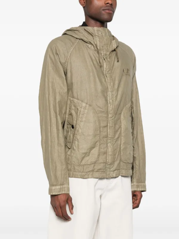 C.P. Company Lino Wax Jacket | Brown | FARFETCH