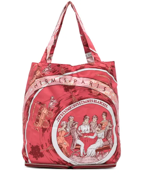 Hermès Pre-Owned 2015-2024 Jeu des Omnibus et Dames Blanches Silky Pop tote bag