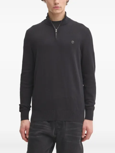 Timberland half-zip logo-embroidered sweater