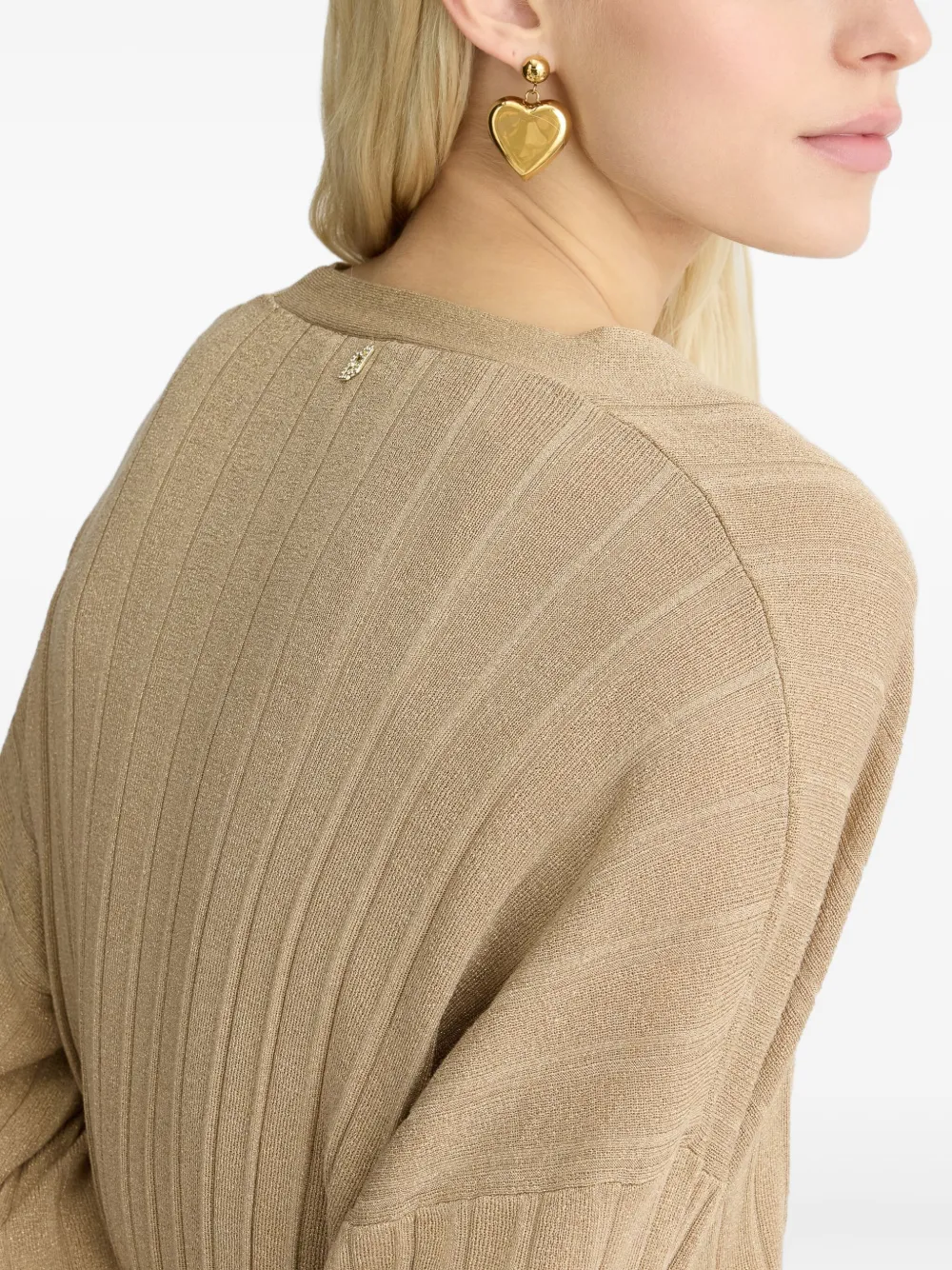 LIU JO Lurex vest Beige