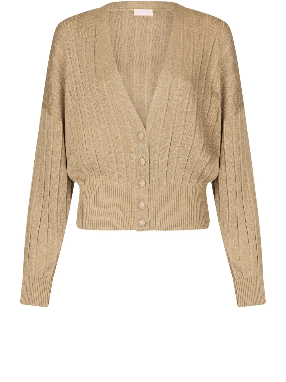 Liu •jo Lurex Cardigan In Neutral