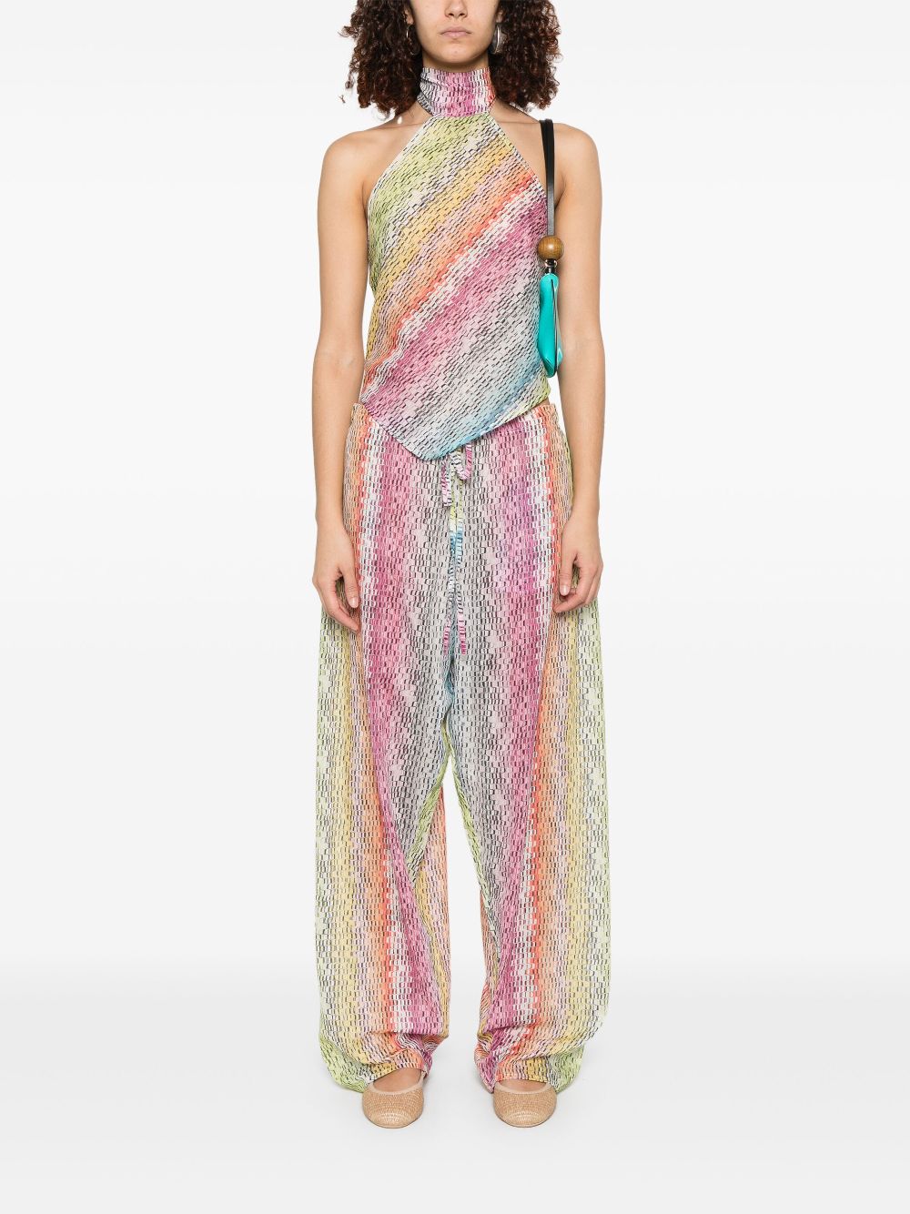 Missoni microwave-print trousers - Pink