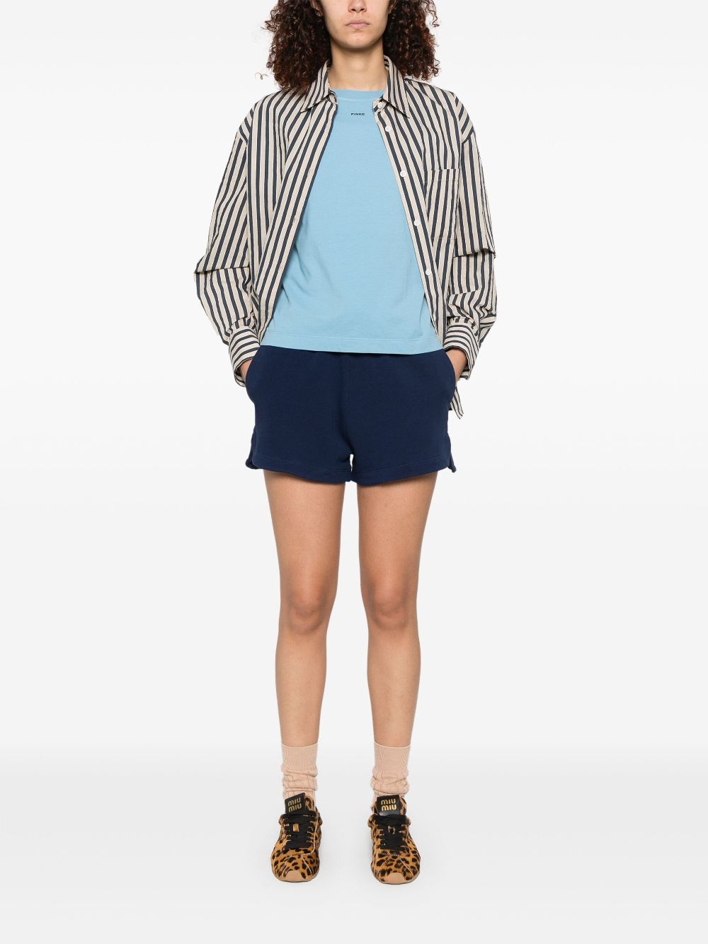 PINKO Sbrisolona shorts - Blauw