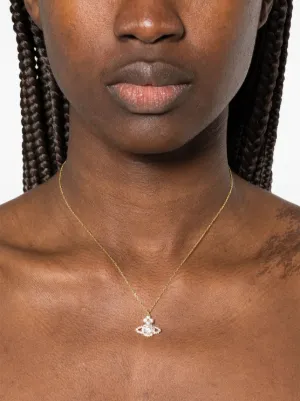 Sparkling Crystal Saturn Necklace fantastic by