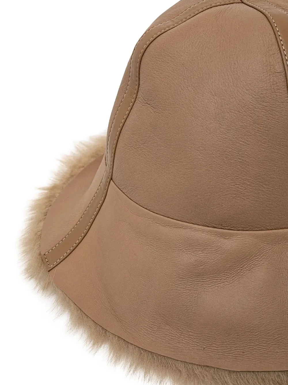 By Malene Birger Fur-trim Hat In Brown