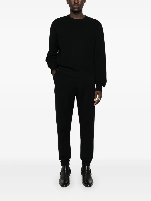 SAINT LAURENT ロゴ刺繍トラックパンツ ブラック 大人気 関税込】SAINT LAURENT サンローラン◇ロゴ ストラックパンツ
