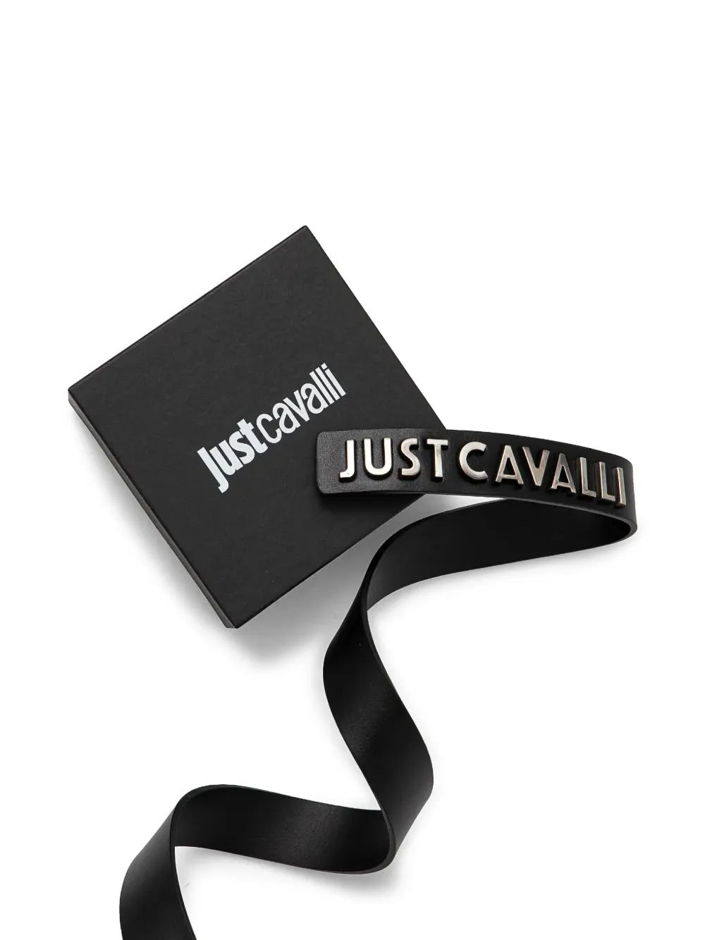 Just Cavalli Riem met logo Zwart