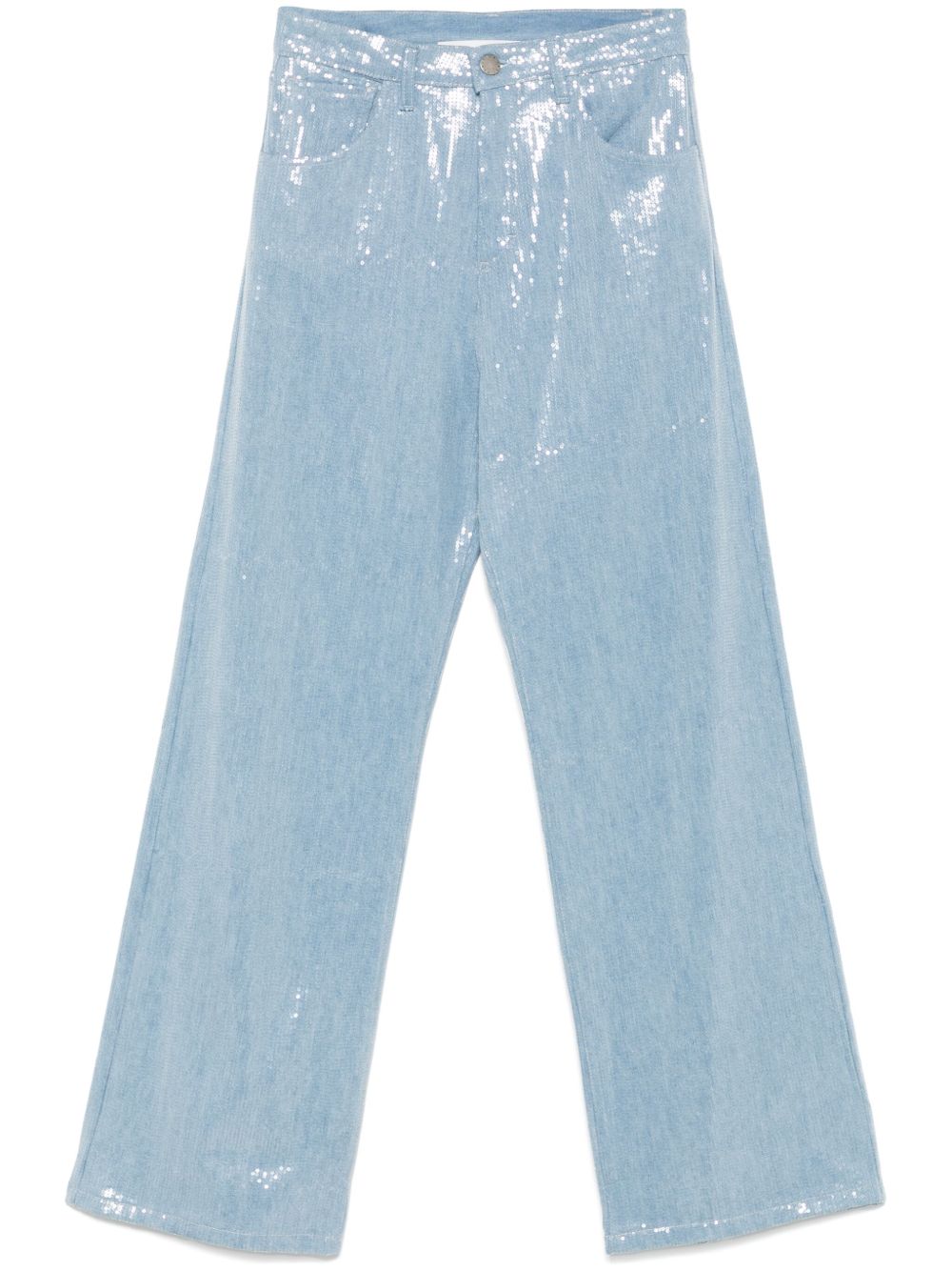 Federica Tosi Jeans met pailletten Blauw