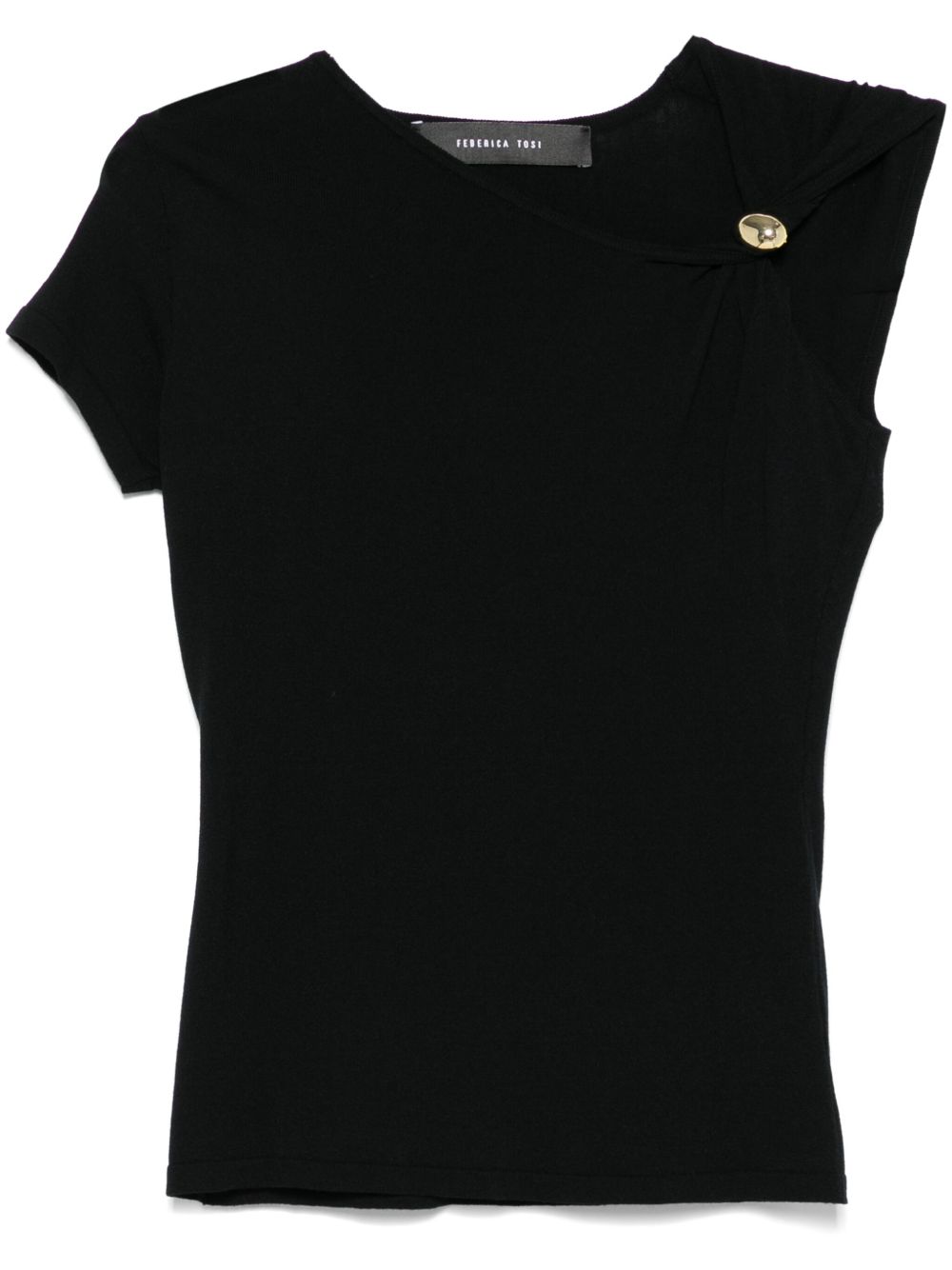 Federica Tosi pin-detailed top - Black