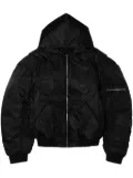 Mainless hooded bomber jacket - Black