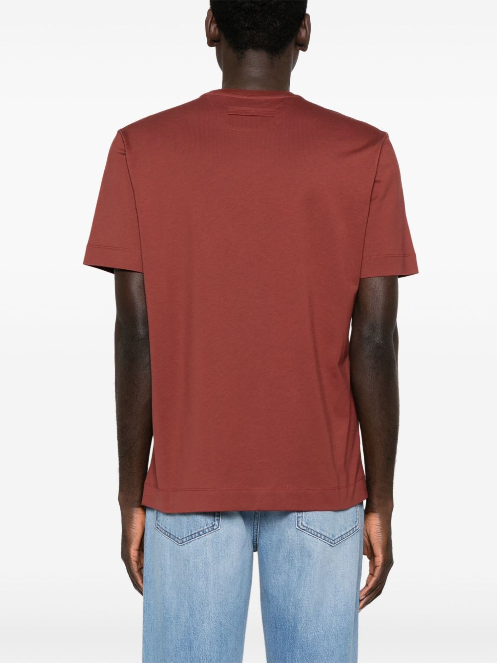 ZEGNA LOGO-EMBROIDERED T-SHIRT