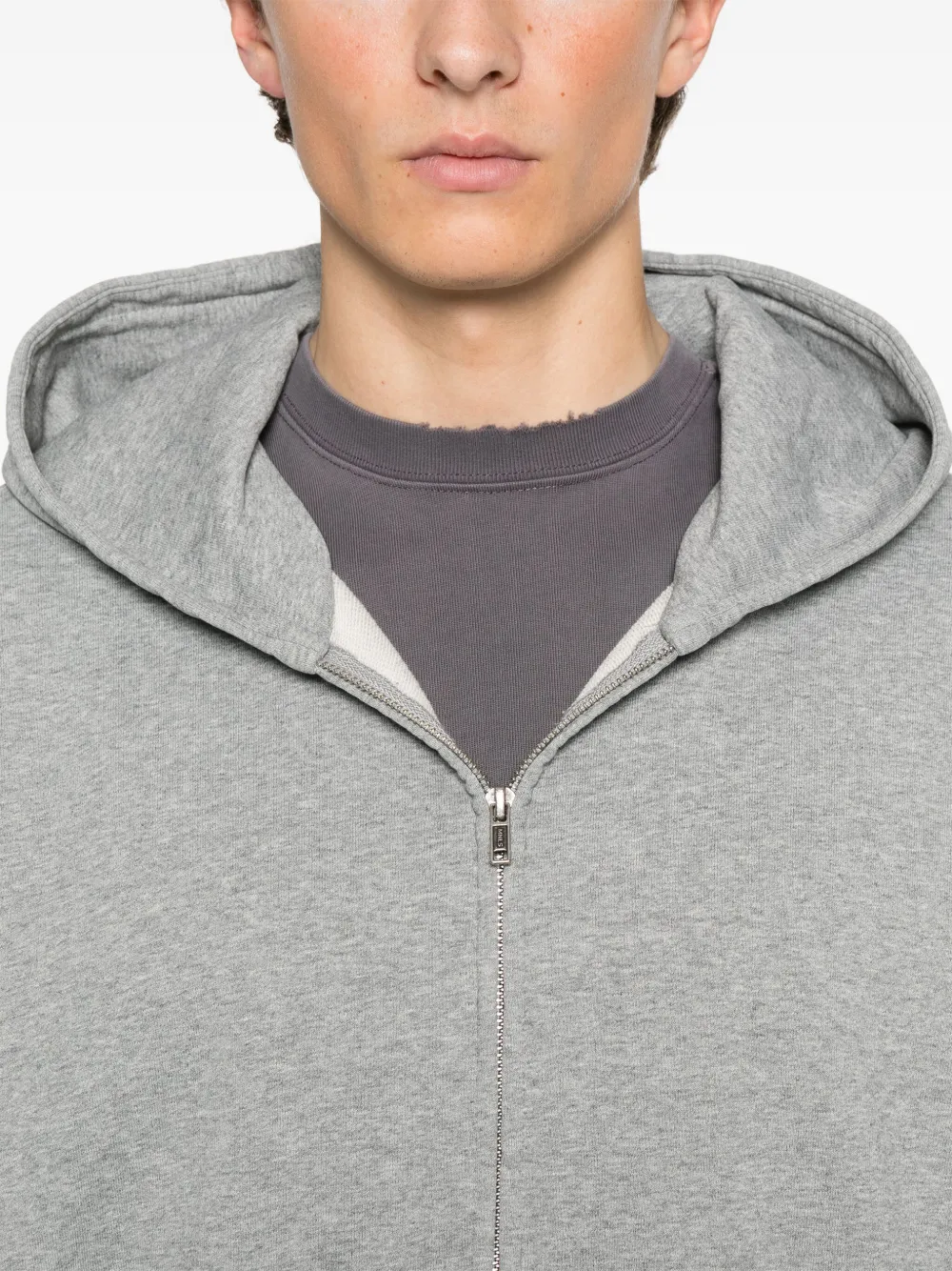 Mainless hoodie met rits Grijs