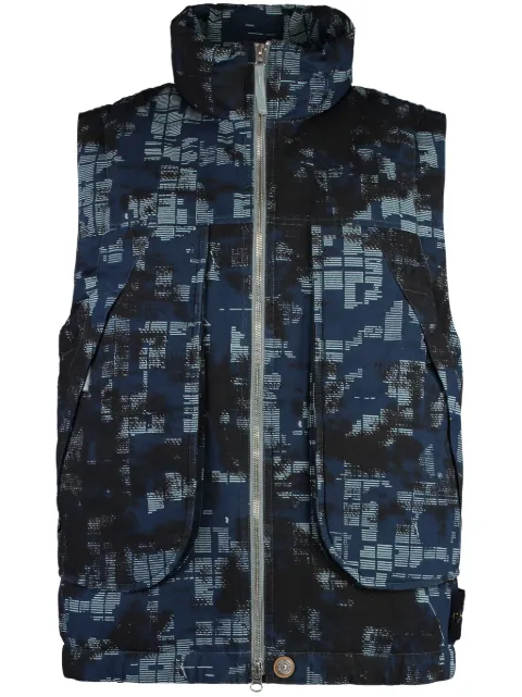 Stone Island camouflage down vest 