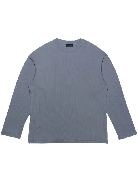 Mainless pull en maille gaufrée