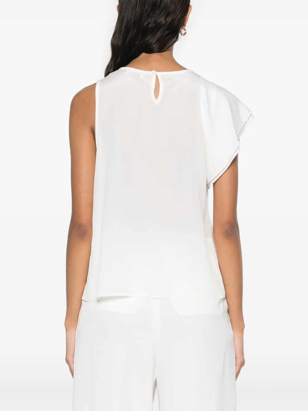 Shop Peserico Ruffled Top In White