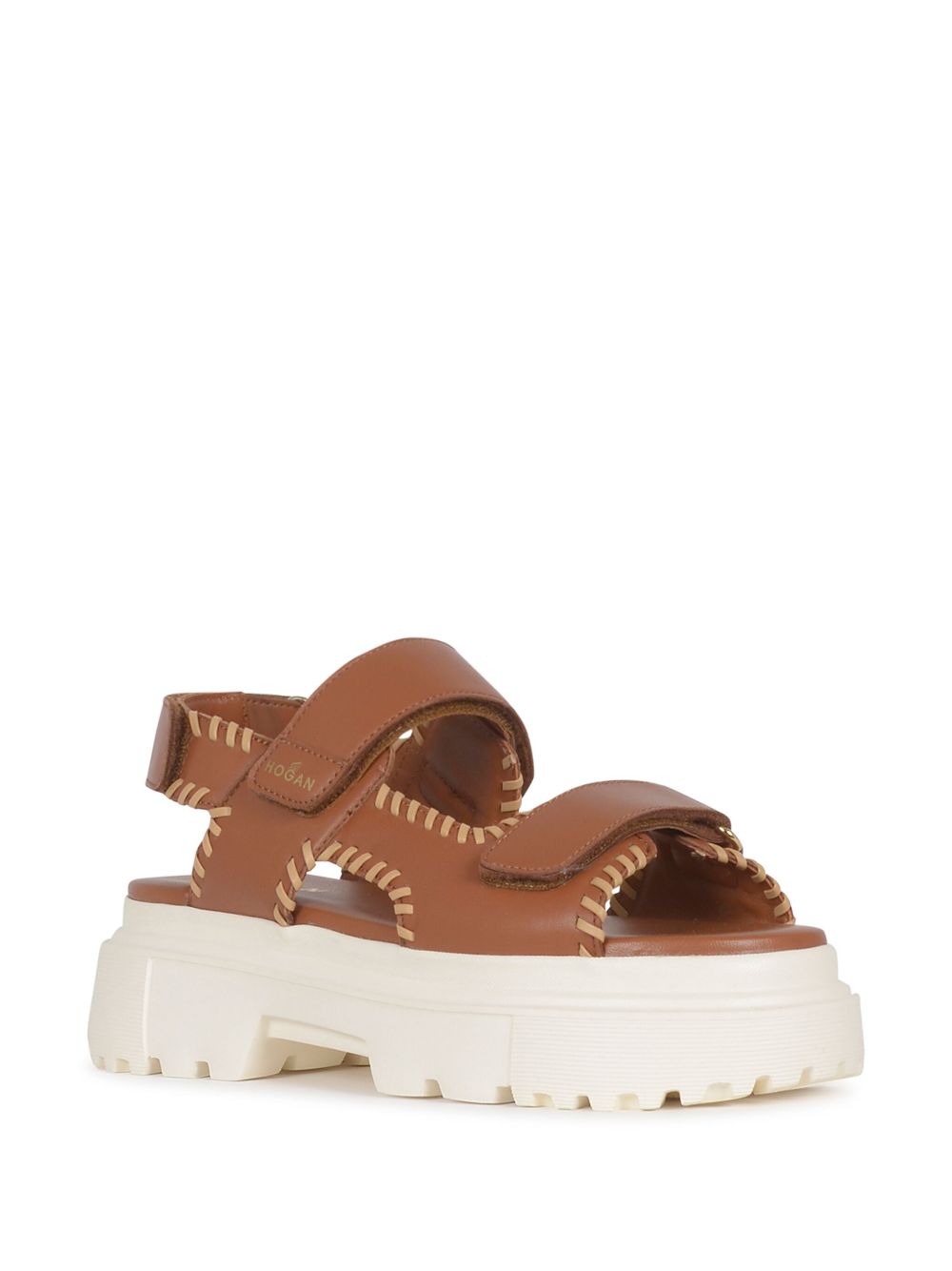 Hogan leather sandals - Bruin