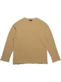 Mainless waffle-knit T-shirt - Brown