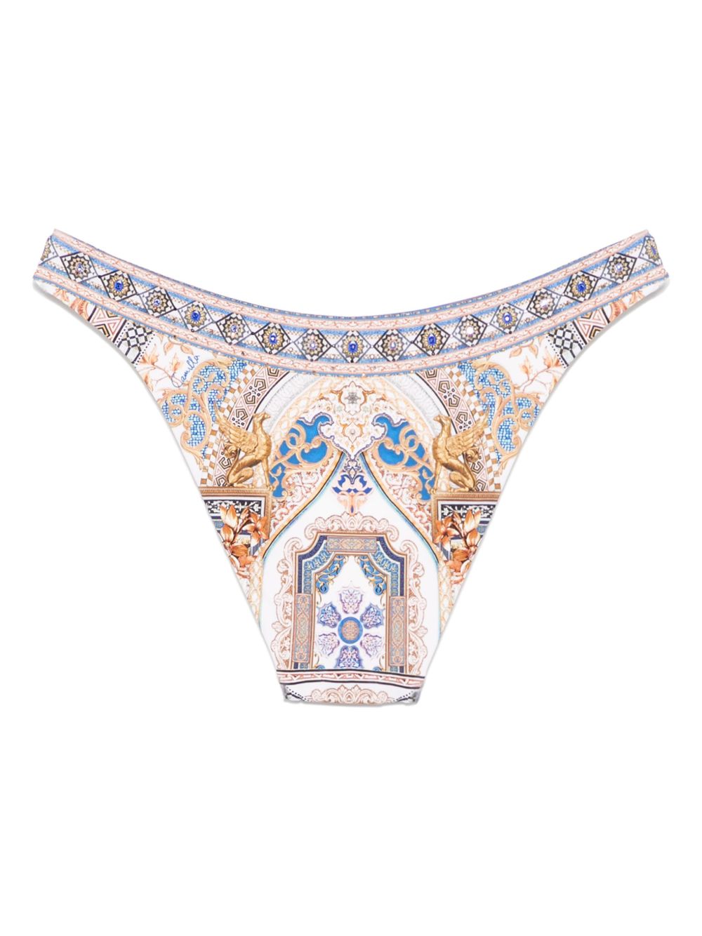 Camilla Make Me Your Mosaic bikinislip met print - Beige