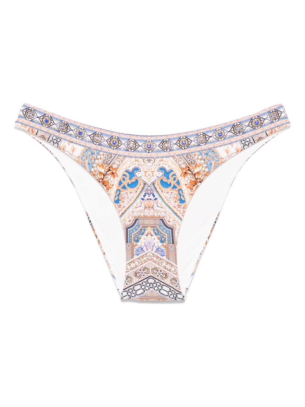 Camilla Make Me Your Mosaic bikinislip met print Beige