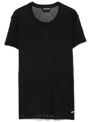 Tシャツ・カットソー TOM FORD WOMEN Logo Silk T-Shirt Black TOM FORD logo-print Silk T-shirt | Black | FARFETCH PL