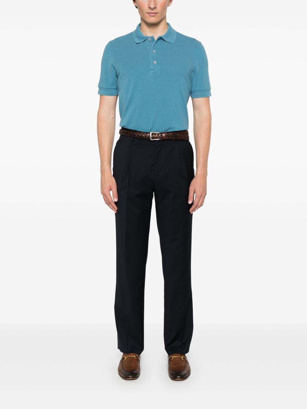 TOM FORD Piqué poloshirt - Blauw