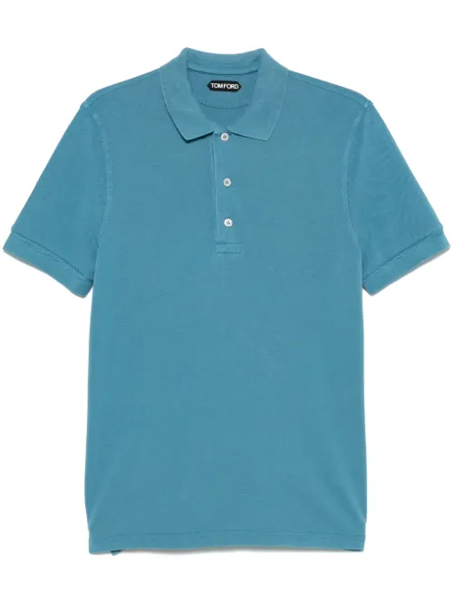 Polo en piqué à design ondulé - TOM FORD - Modalova