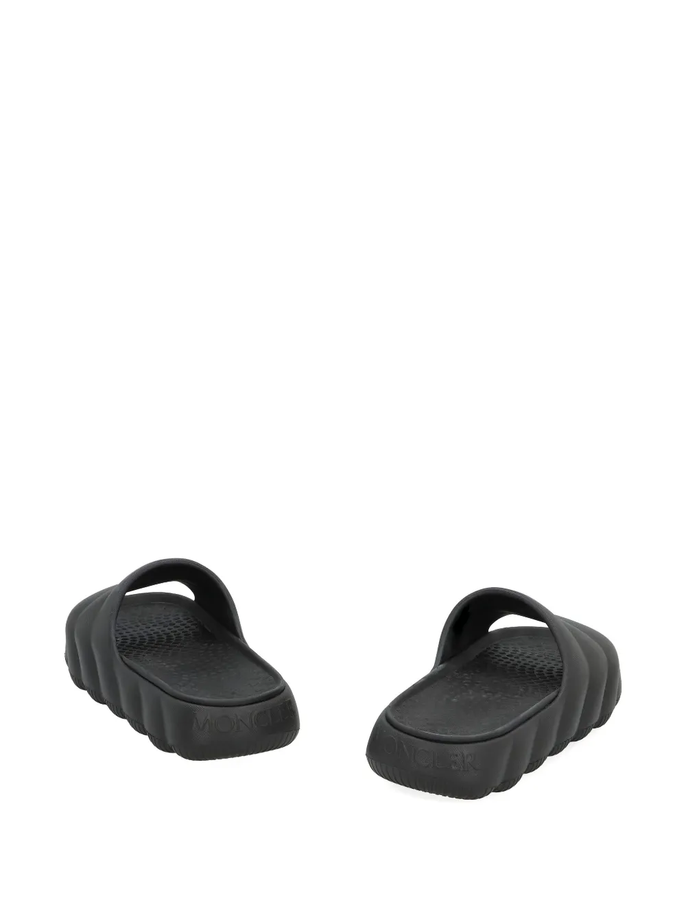 Moncler Lilo logo-patch quilted slides Black