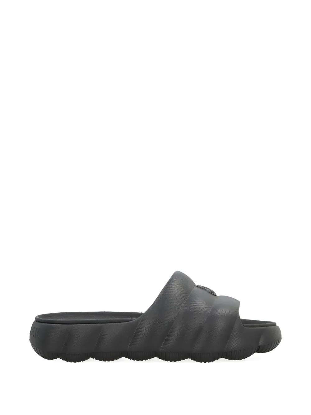 Moncler Lilo logo-patch quilted slides Black