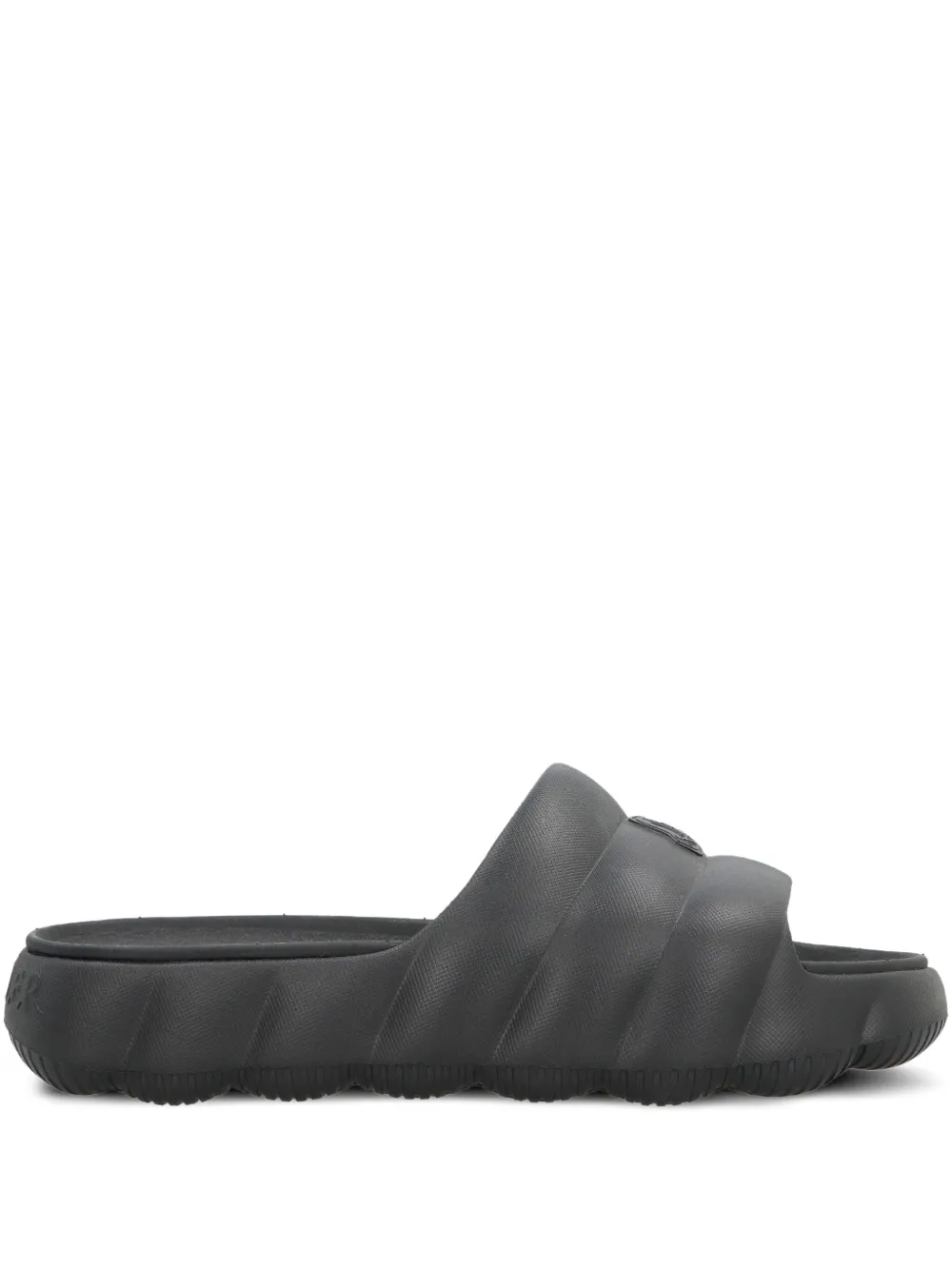 Moncler Lilo logo-patch quilted slides Black