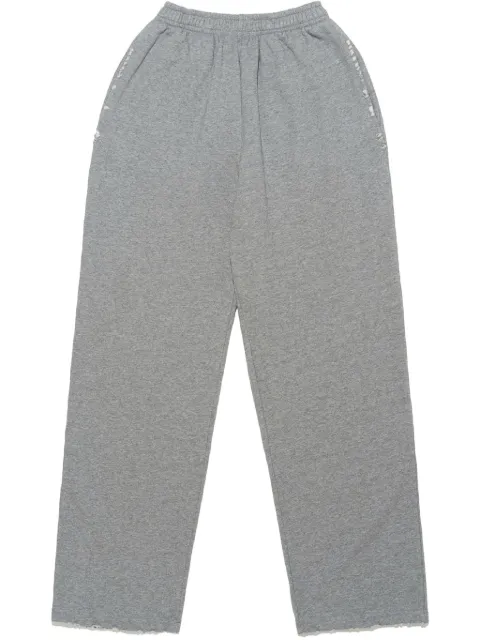 Mainless distressed track trousers