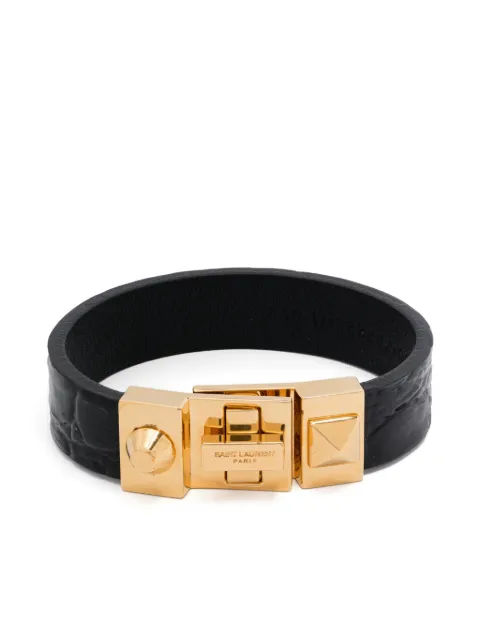 Saint Laurent Pre-Owned twist-lock leather bracelet