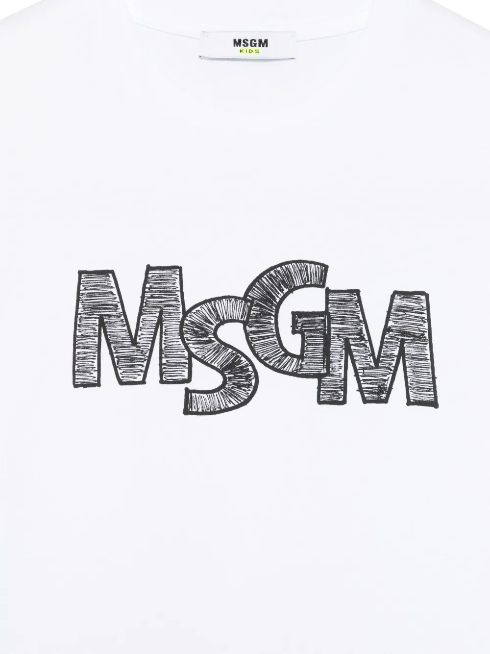 MSGM Kids Jersey T-shirt Wit