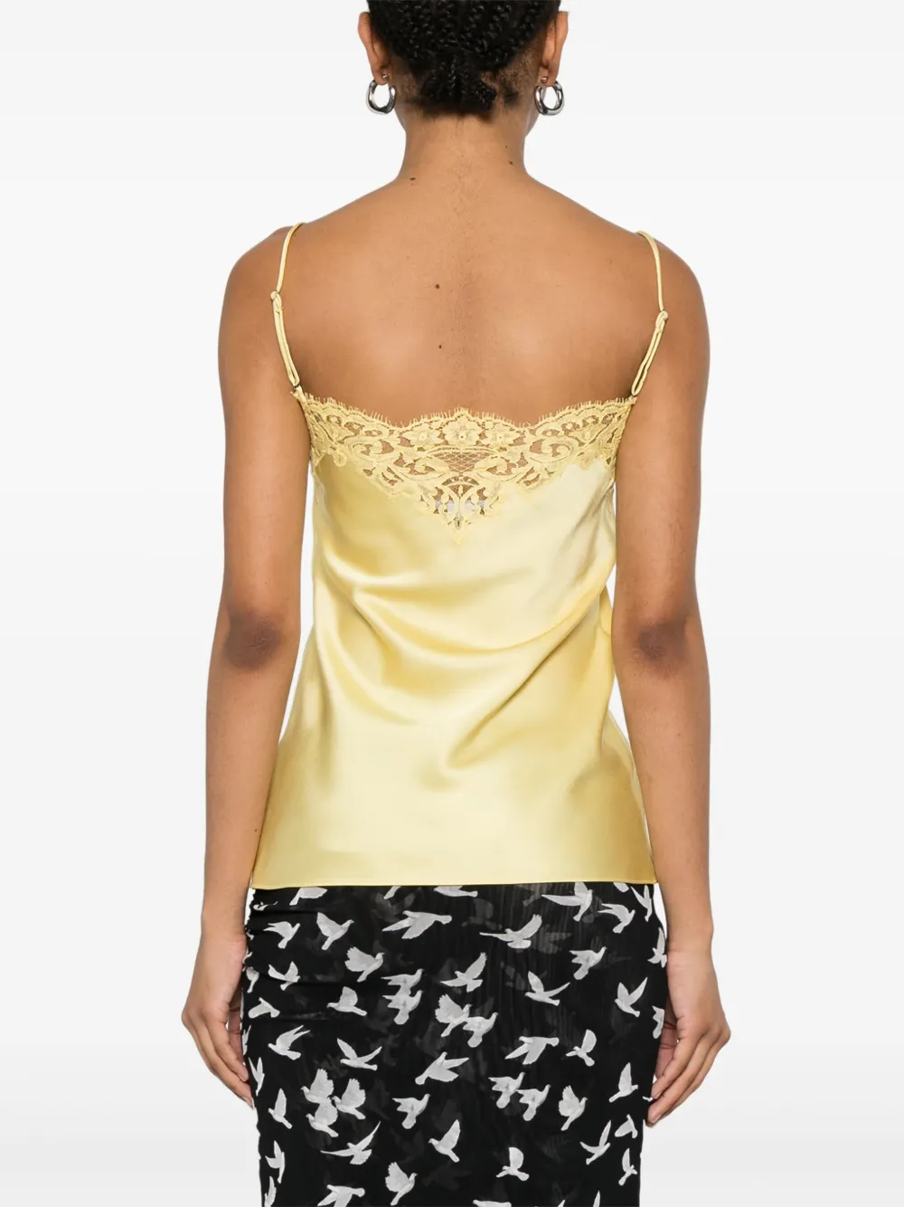 Stella McCartney Tanktop met kant Geel