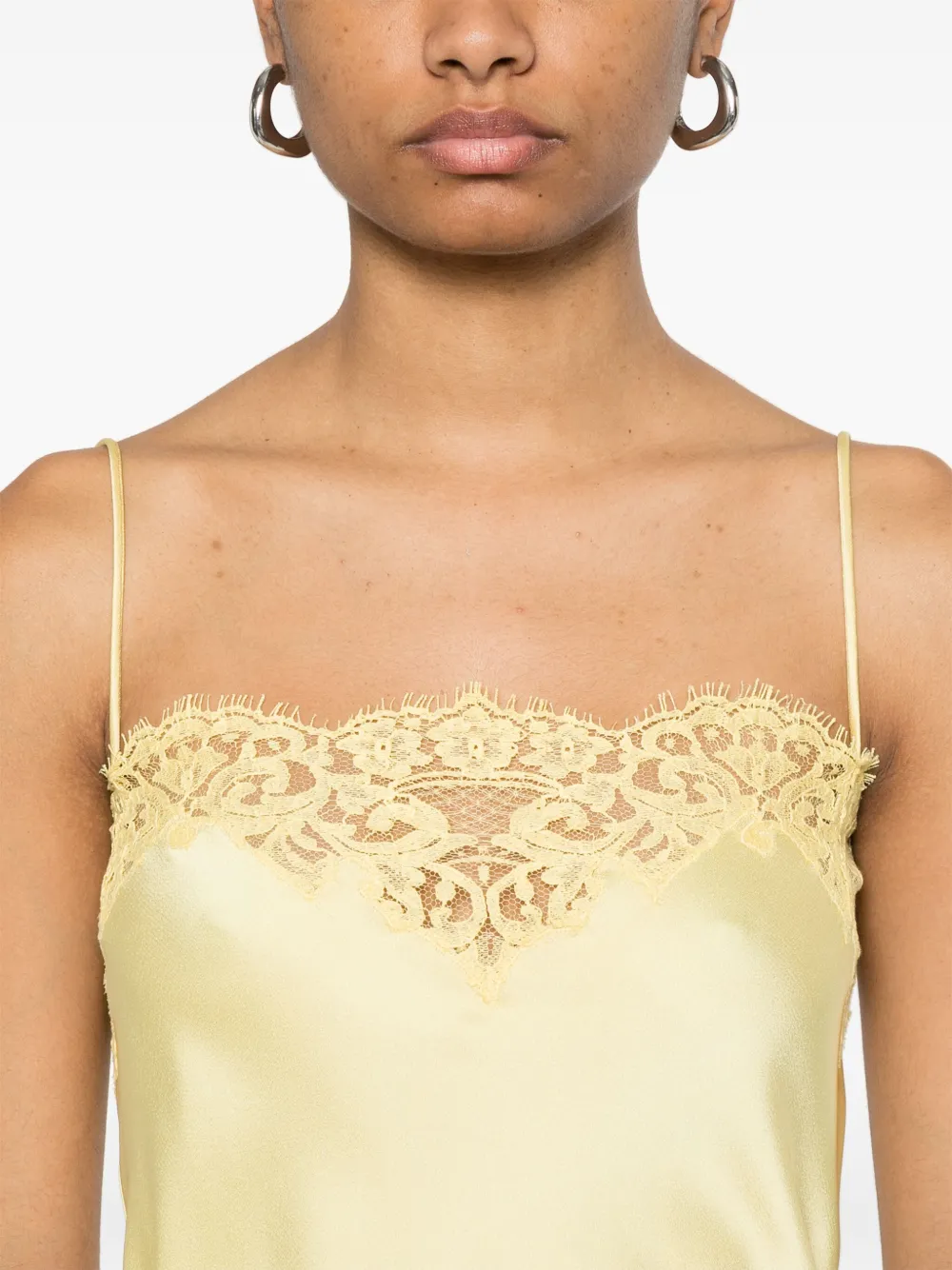 Stella McCartney Tanktop met kant Geel