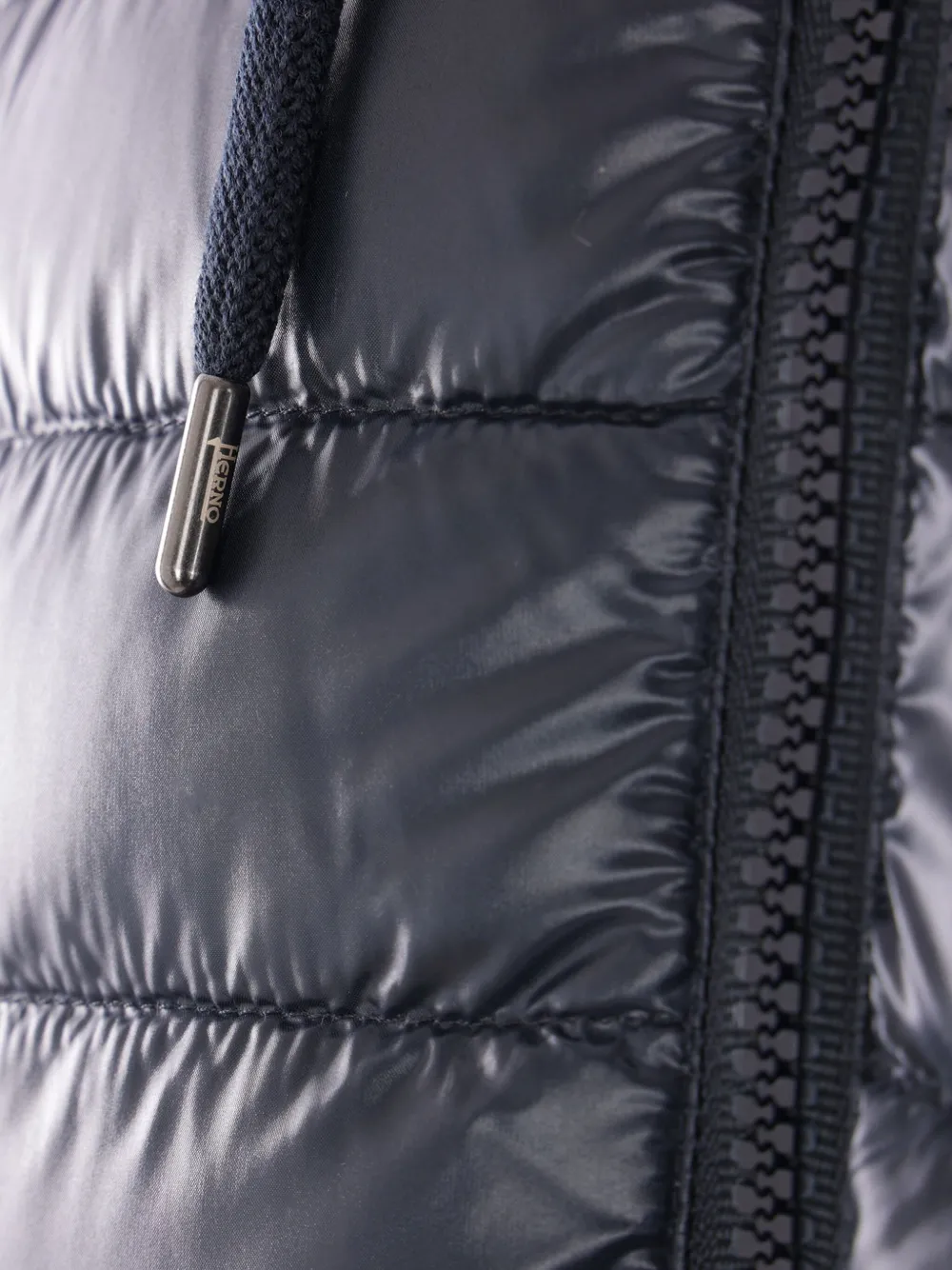 Herno Jersey jack met capuchon Blauw