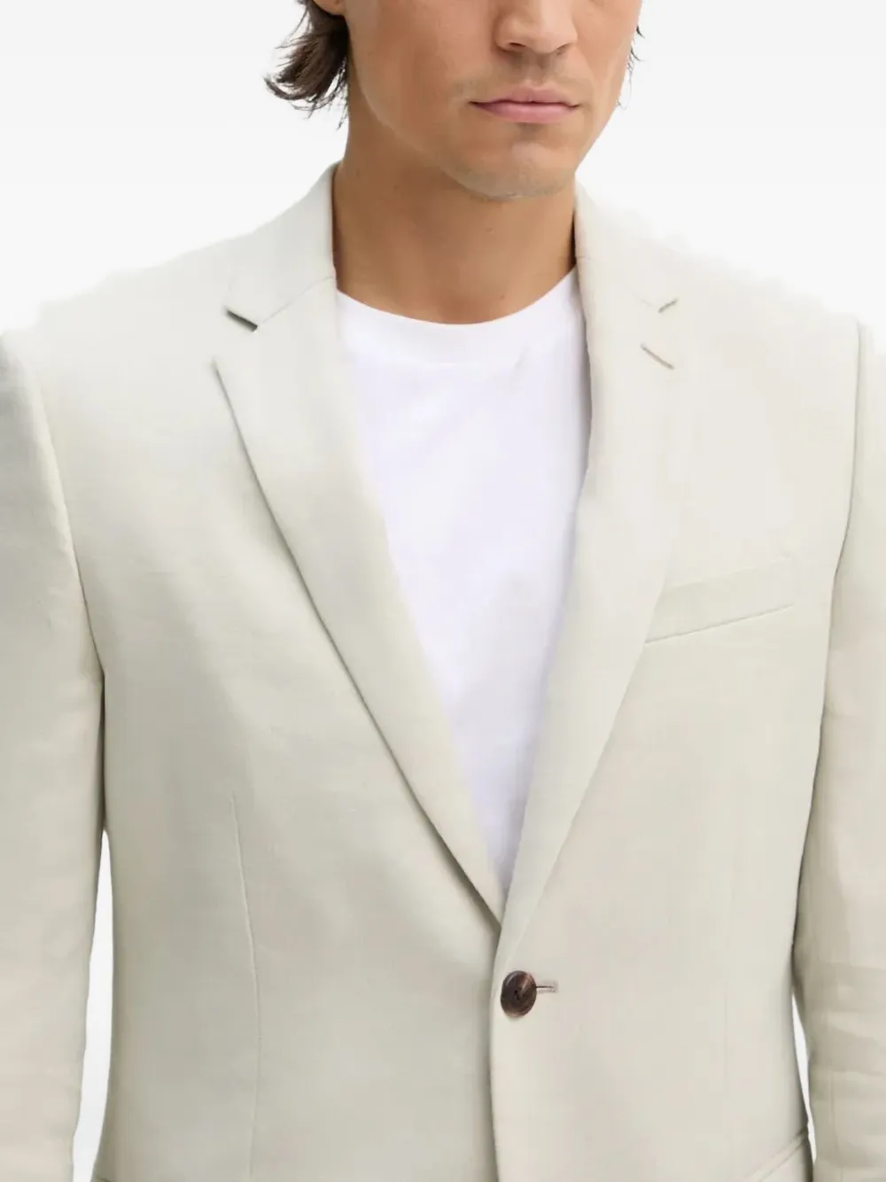 Theory Blazer met klepzakken en knopen Beige