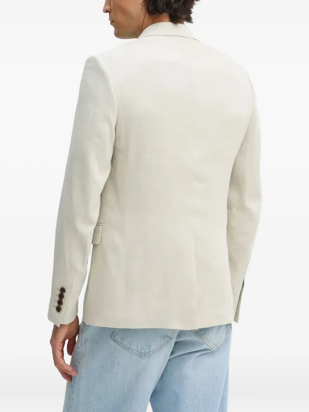 Theory Blazer met klepzakken en knopen Beige