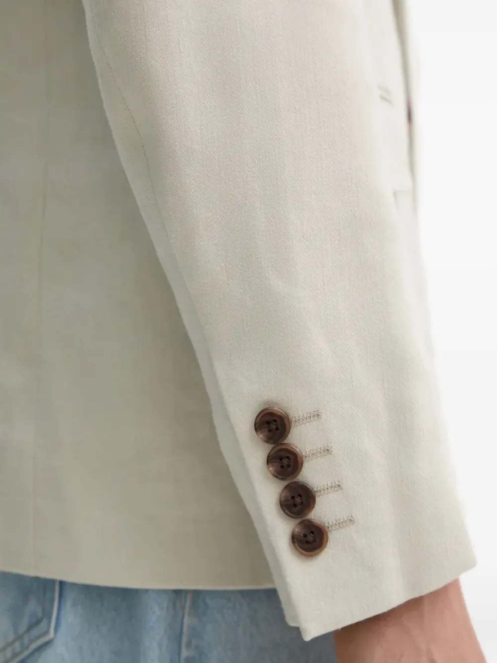 Theory Blazer met klepzakken en knopen Beige