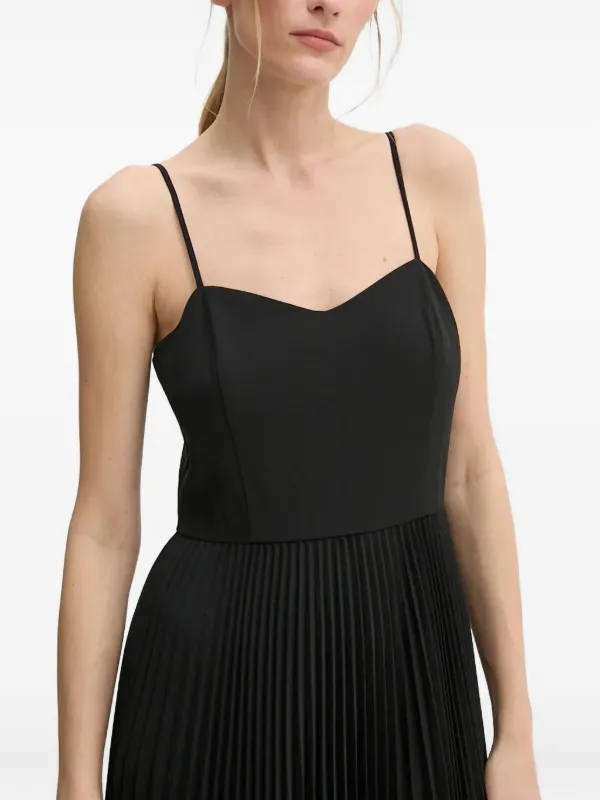 Theory Pleated Midi Dress | Black | FARFETCH GE Theory Pleated Midi Dress | Black | FARFETCH GE
