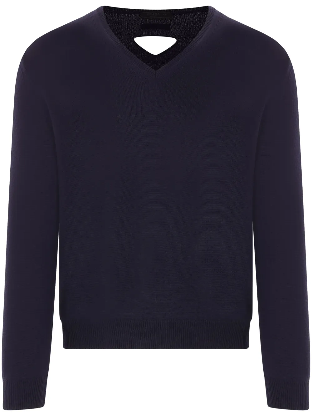 Prada Maglione in lana con scollo a V | blu | Image 1