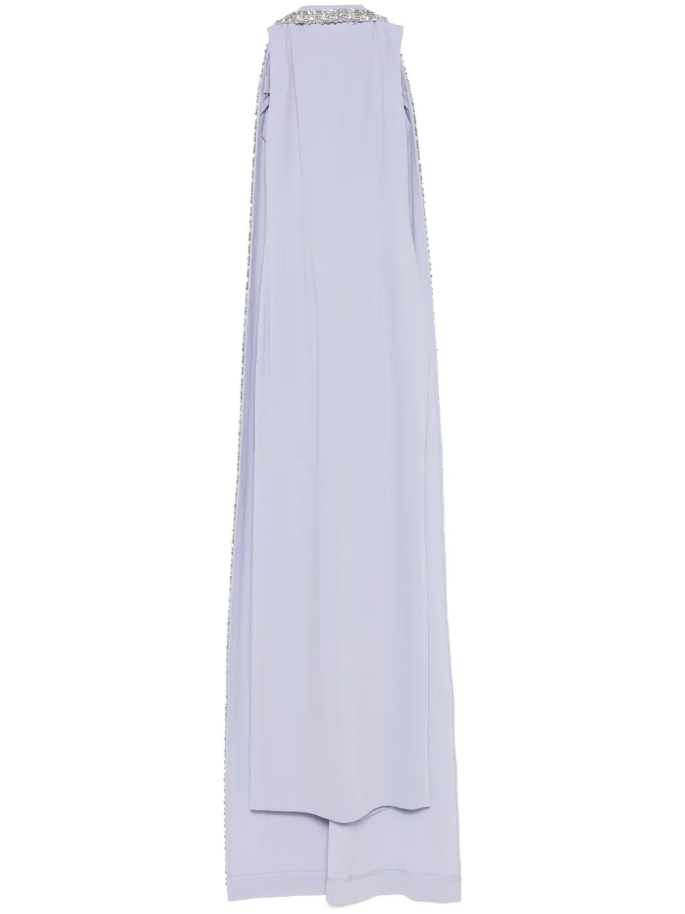 embellished-cape gown