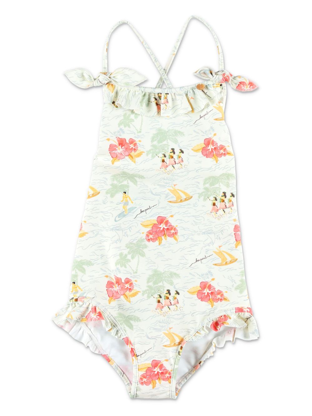 Bonpoint floral-print swimsuit - Green