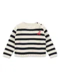 Bonpoint striped sweater - White