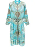 Camilla silk midi dress - Blue